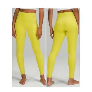 Lululemon Align High-Rise Pant 28” Yellow Serpentine Size 4 Yoga Leggings